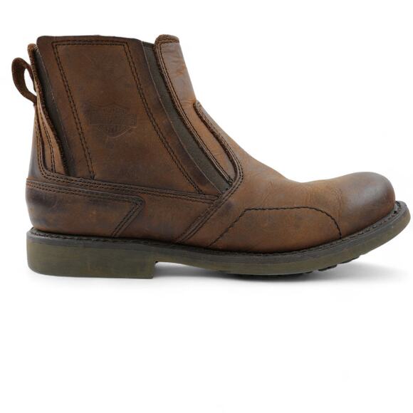 Harley Davidson Chelsea Boots Mens 11 Brown Leather Motorcycle Bikercore 93040 - Picture 1 of 11